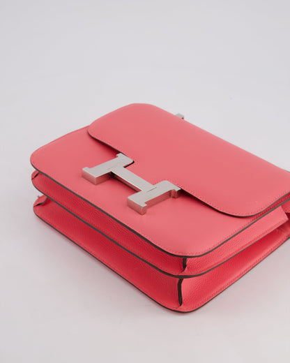 *HOT* Hermès Constance 24cm Bag in Rose Azalee Evercolour Leather with Palladium Hardware