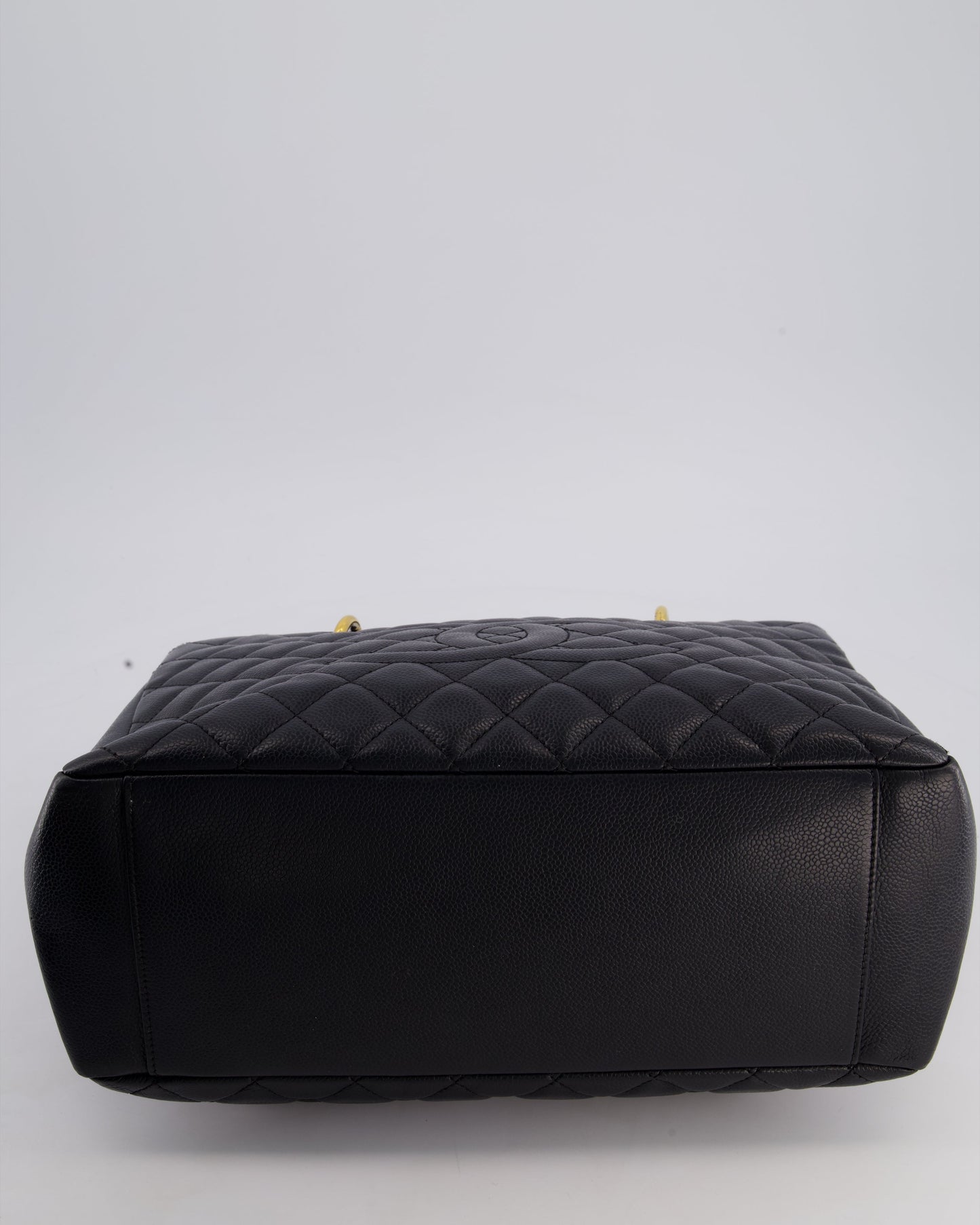 Chanel Black GST Grand Shopper Tote Bag in Caviar Leather with Gold Hardware