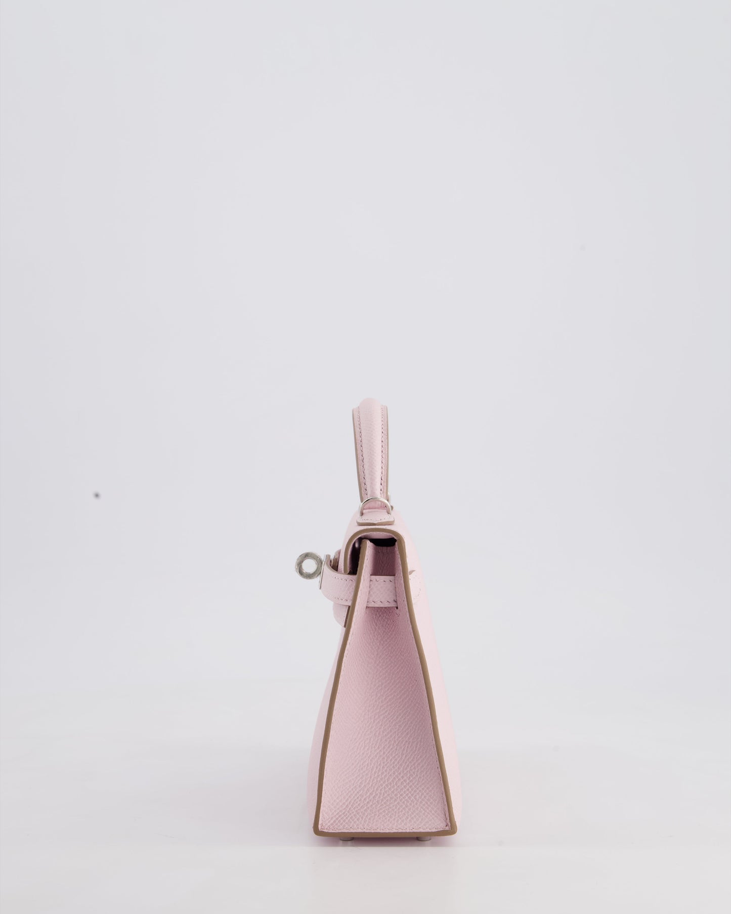 *HOT* Hermès Mini Kelly II 20cm Bag In Mauve Pale Epsom Leather with Palladium Hardware