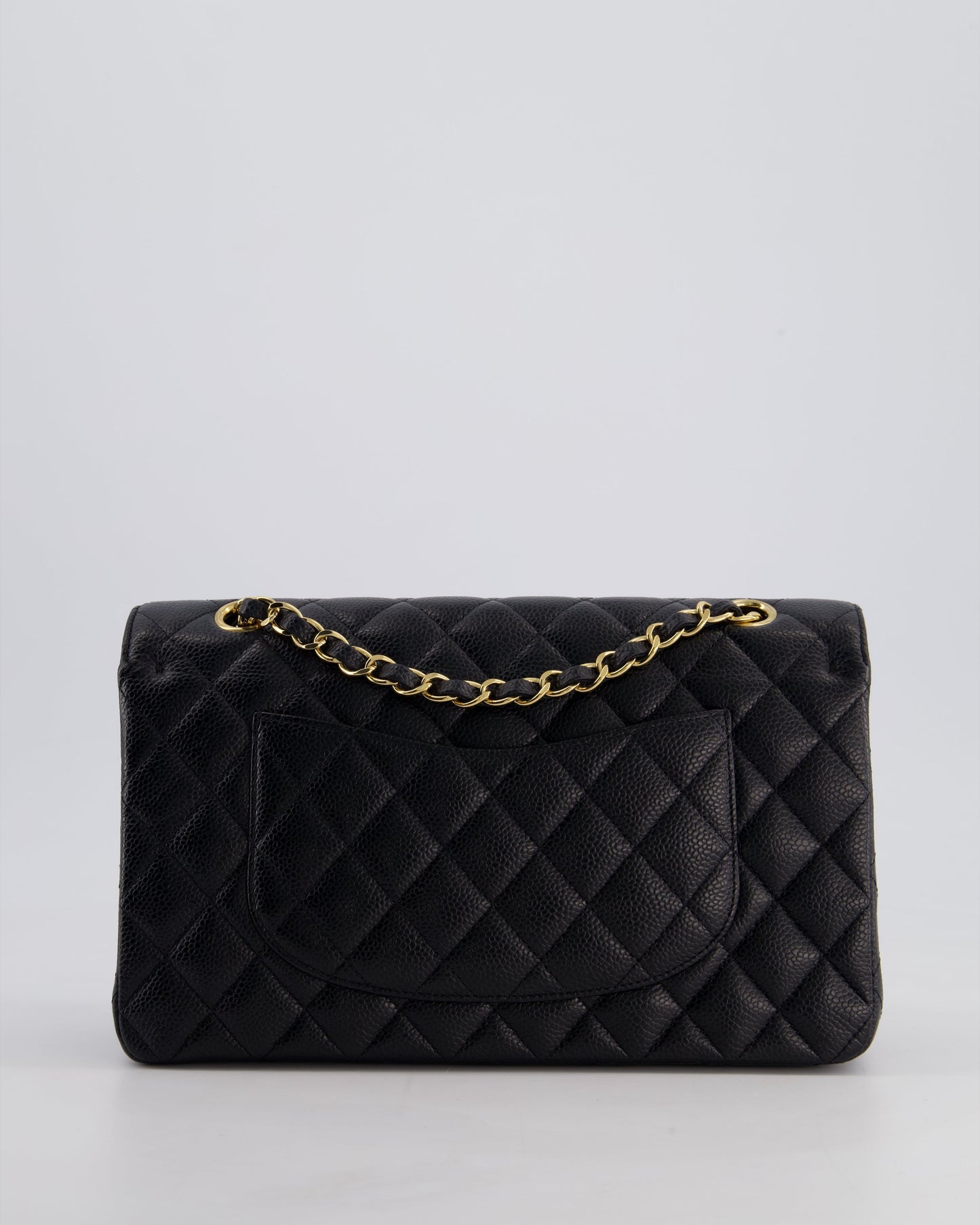 Chanel Medium Black Classic Double Flap Bag in Caviar Leather with Gold Hardware