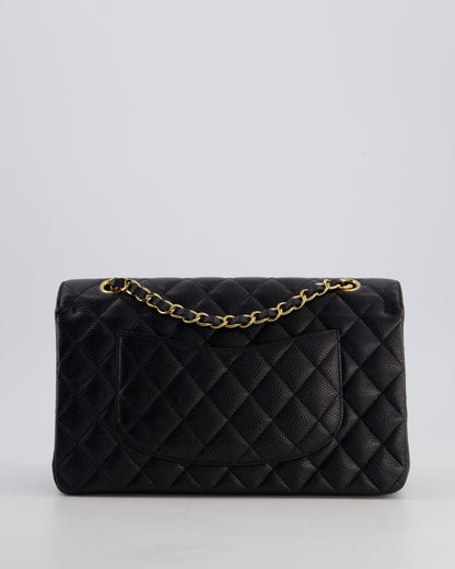 Chanel Medium Black Classic Double Flap Bag in Caviar Leather with Gold Hardware