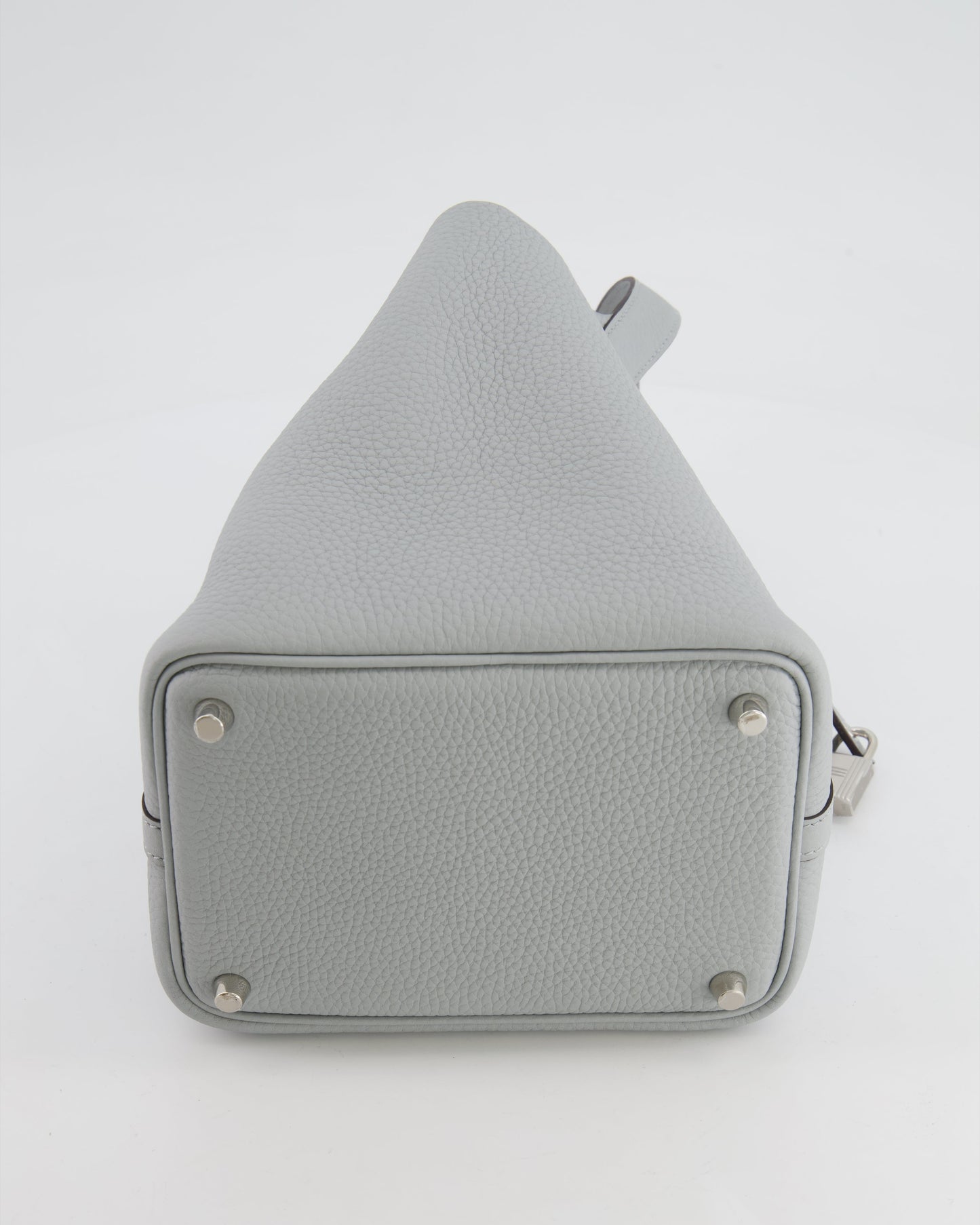 *RARE*  Hermes Picotin 18cm in Bleu Glacier Clemence Leather with Palladium Hardware