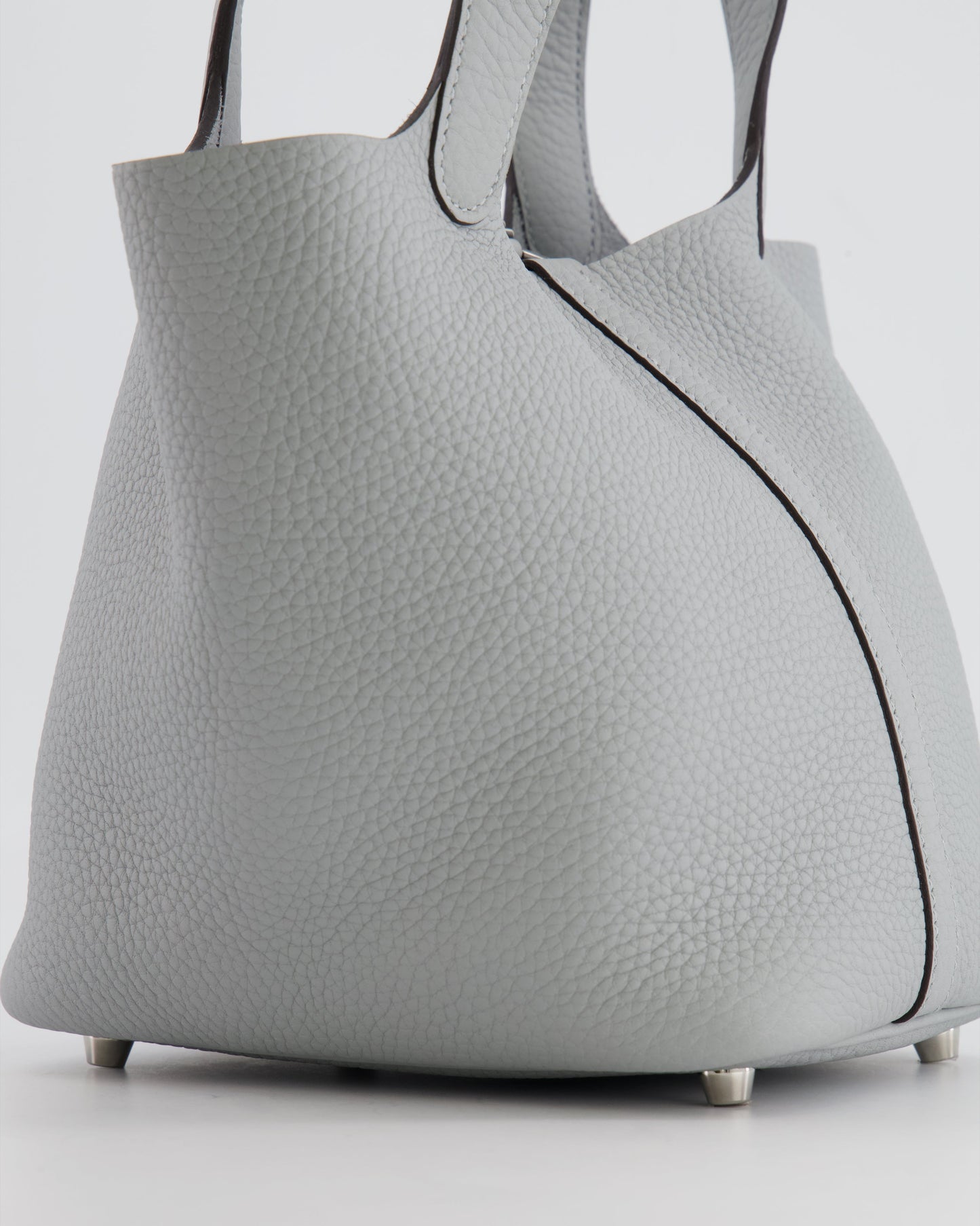 *RARE*  Hermes Picotin 18cm in Bleu Glacier Clemence Leather with Palladium Hardware