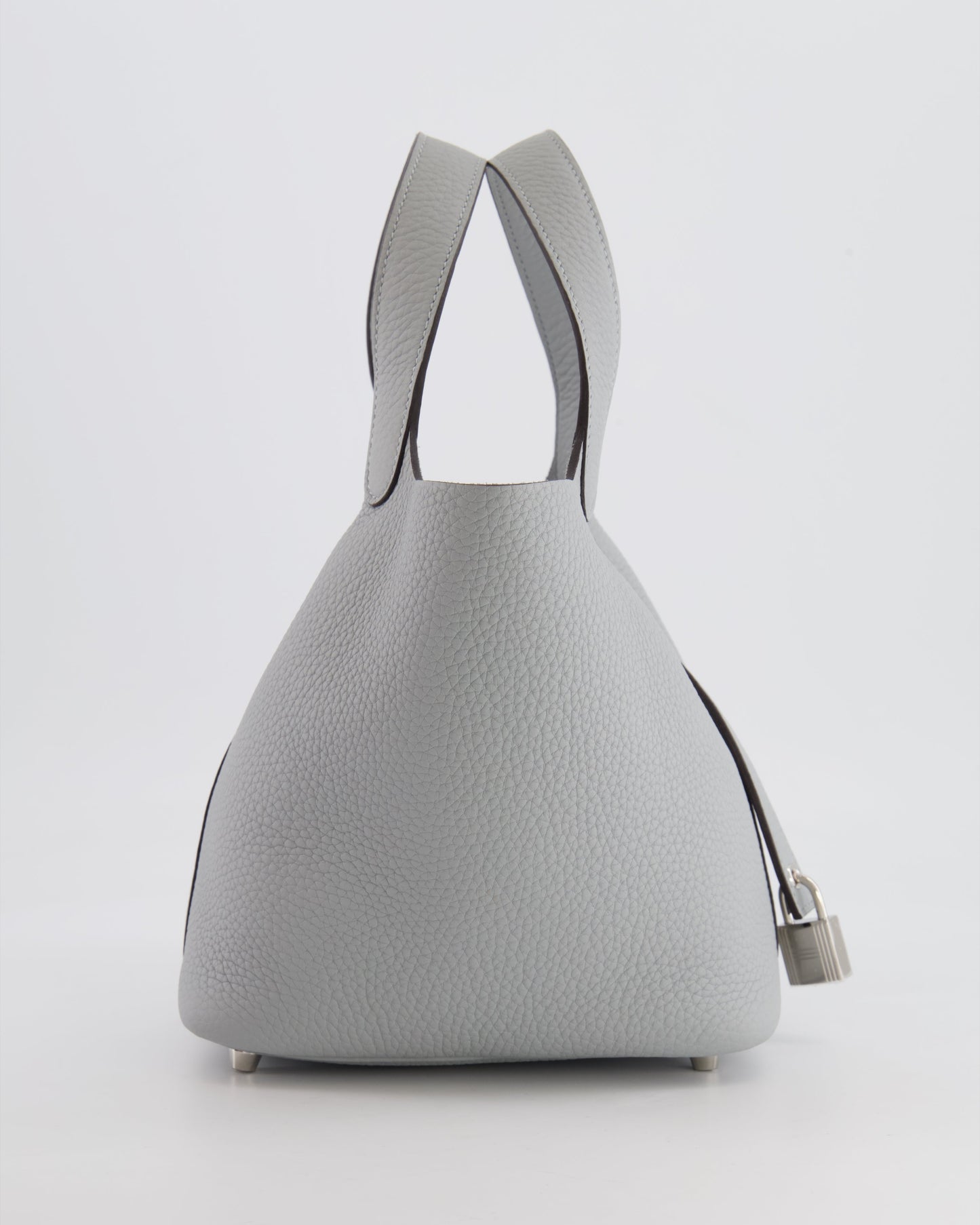 *RARE*  Hermes Picotin 18cm in Bleu Glacier Clemence Leather with Palladium Hardware