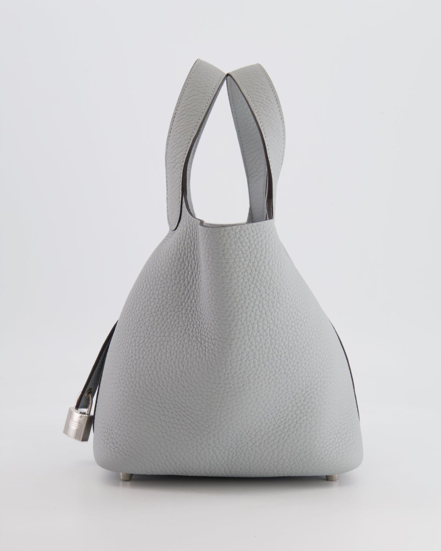 *RARE*  Hermes Picotin 18cm in Bleu Glacier Clemence Leather with Palladium Hardware