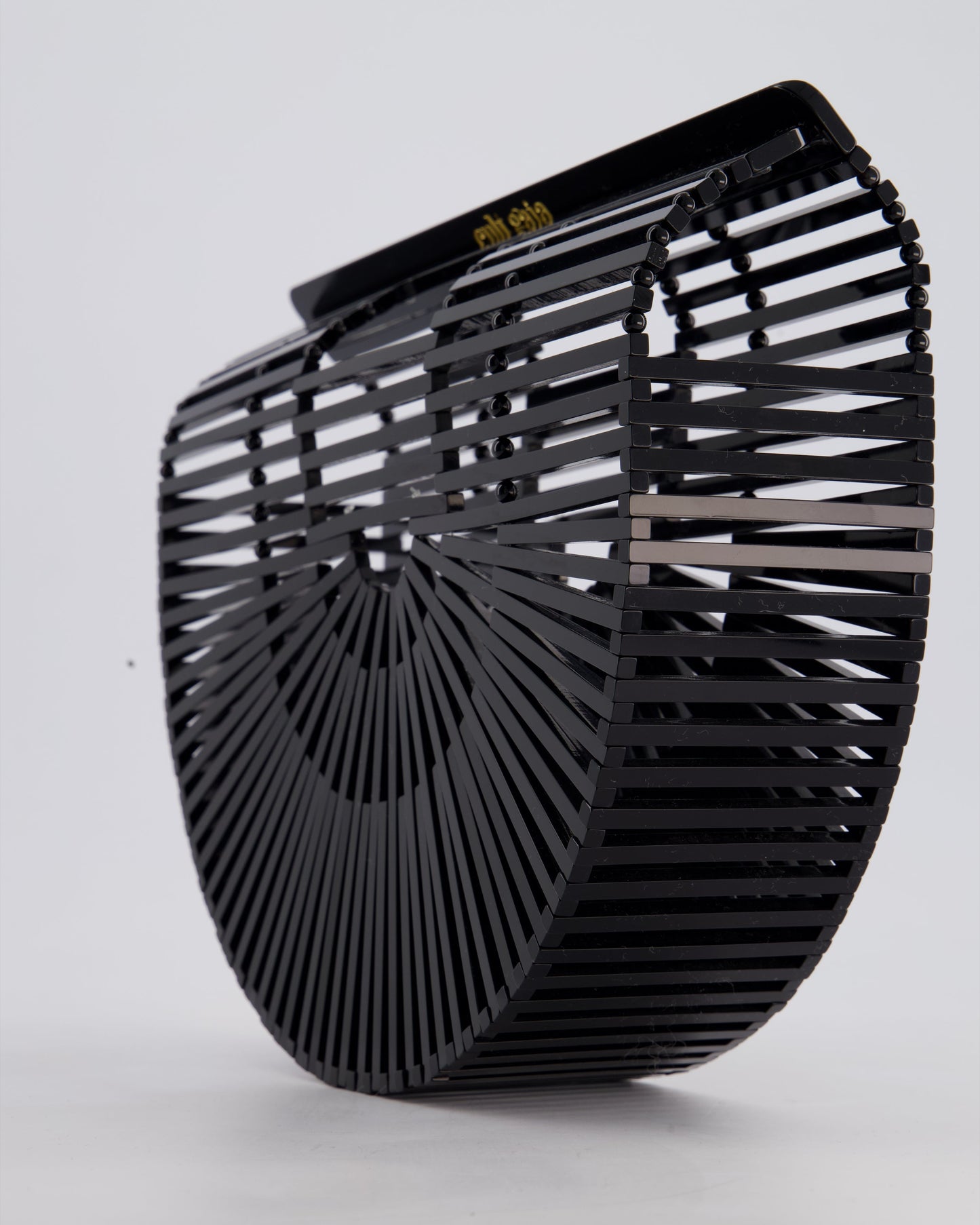 Cult Gaia Black Ark Acrylic Basket Bag