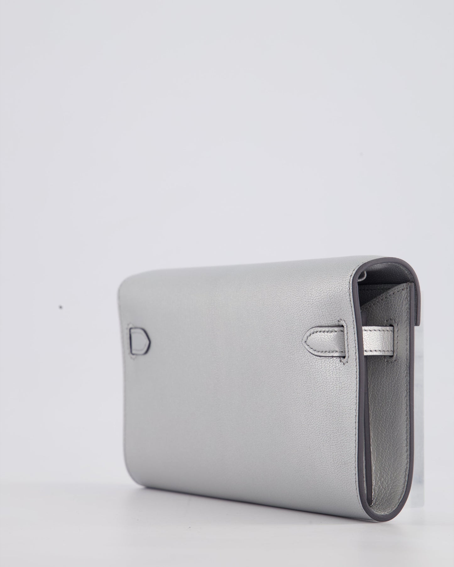 *SUPER RARE* Hermès Kelly To Go Bag in Argent Chevre Chamkila Leather with Palladium Hardware