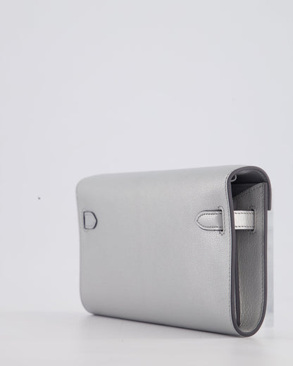 *SUPER RARE* Hermès Kelly To Go Bag in Argent Chevre Chamkila Leather with Palladium Hardware