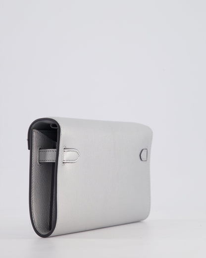 *SUPER RARE* Hermès Kelly To Go Bag in Argent Chevre Chamkila Leather with Palladium Hardware