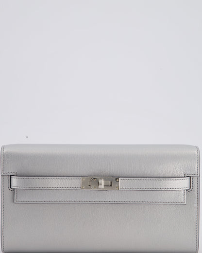 *SUPER RARE* Hermès Kelly To Go Bag in Argent Chevre Chamkila Leather with Palladium Hardware