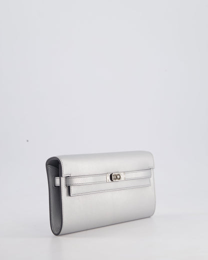 *SUPER RARE* Hermès Kelly To Go Bag in Argent Chevre Chamkila Leather with Palladium Hardware