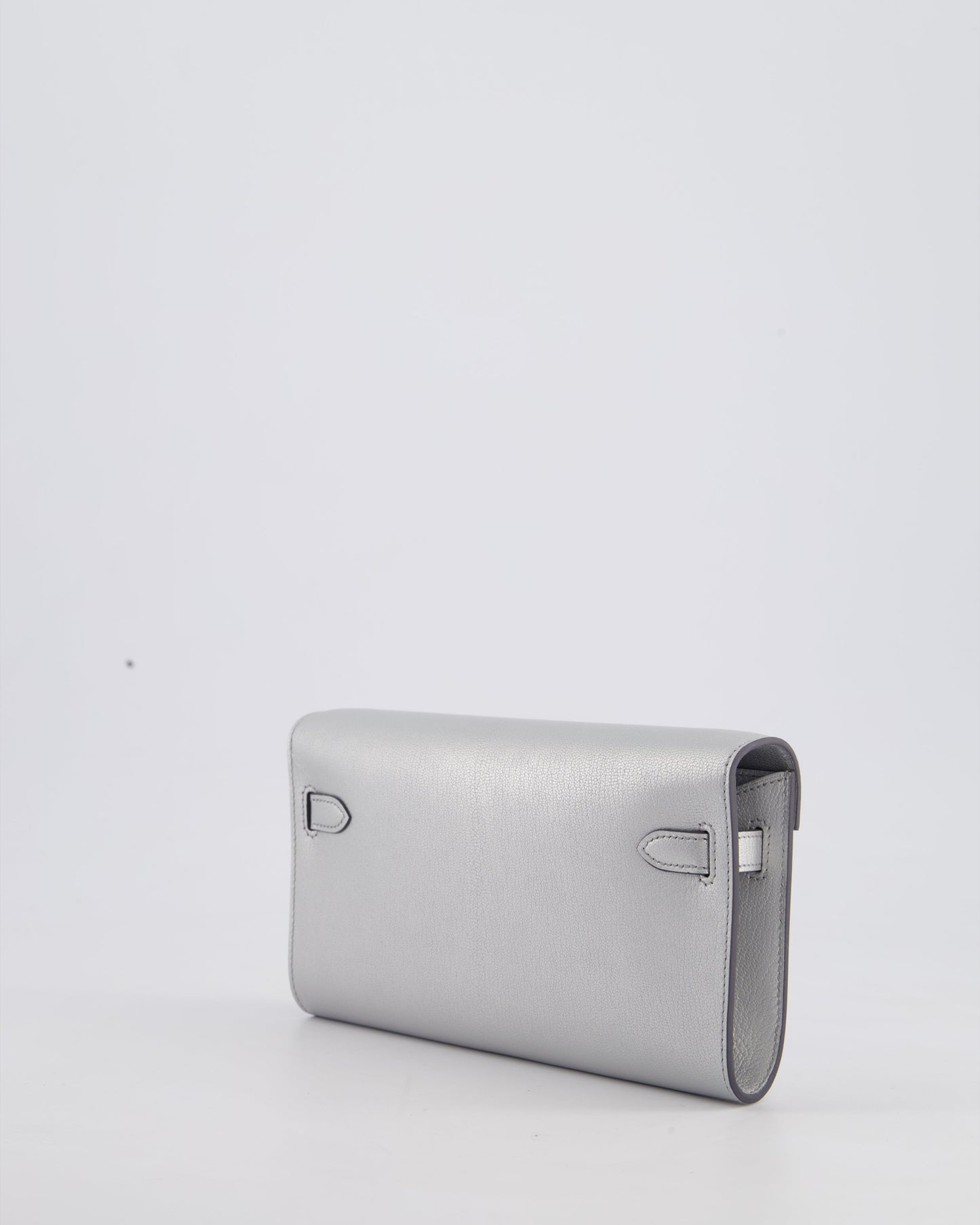 *SUPER RARE* Hermès Kelly To Go Bag in Argent Chevre Chamkila Leather with Palladium Hardware