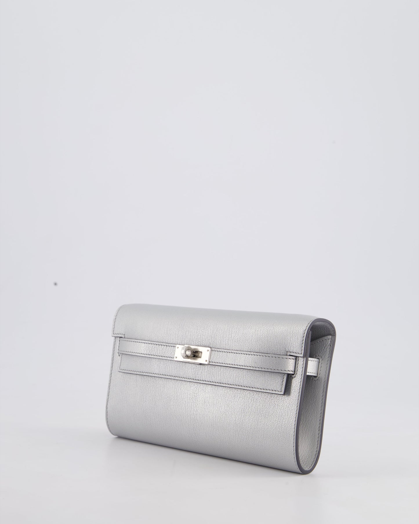 *SUPER RARE* Hermès Kelly To Go Bag in Argent Chevre Chamkila Leather with Palladium Hardware
