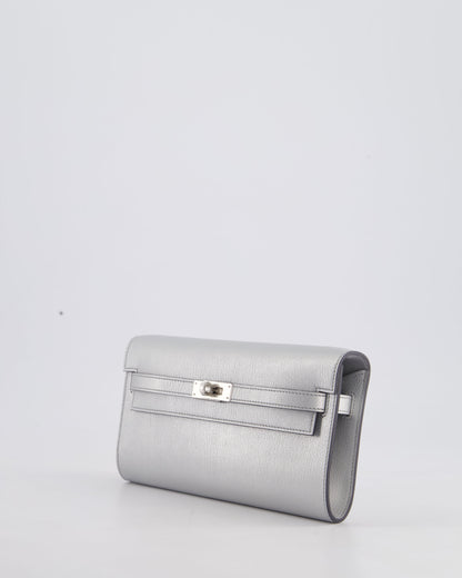 *SUPER RARE* Hermès Kelly To Go Bag in Argent Chevre Chamkila Leather with Palladium Hardware