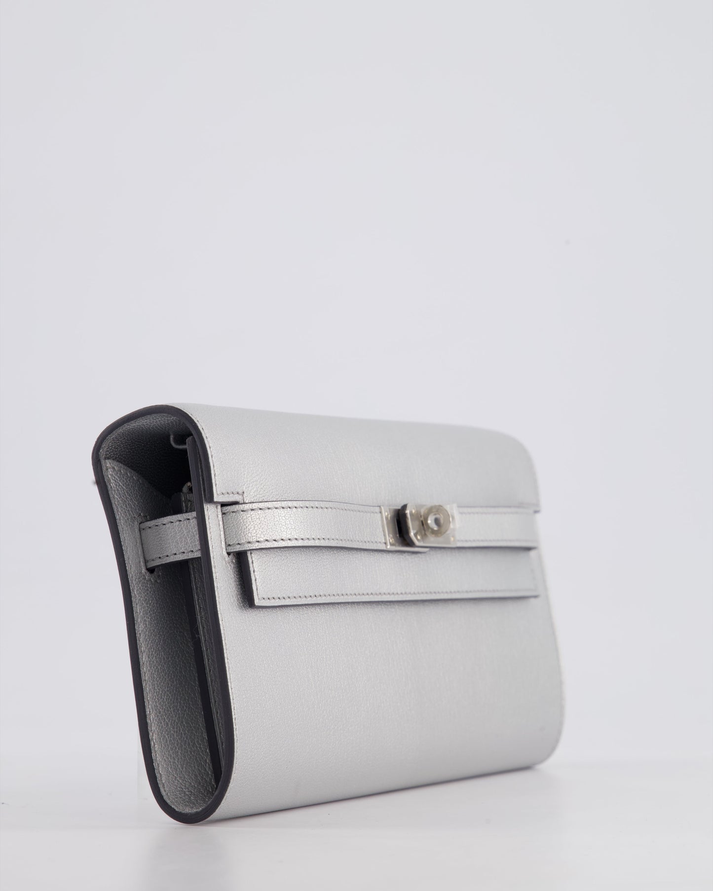 *SUPER RARE* Hermès Kelly To Go Bag in Argent Chevre Chamkila Leather with Palladium Hardware