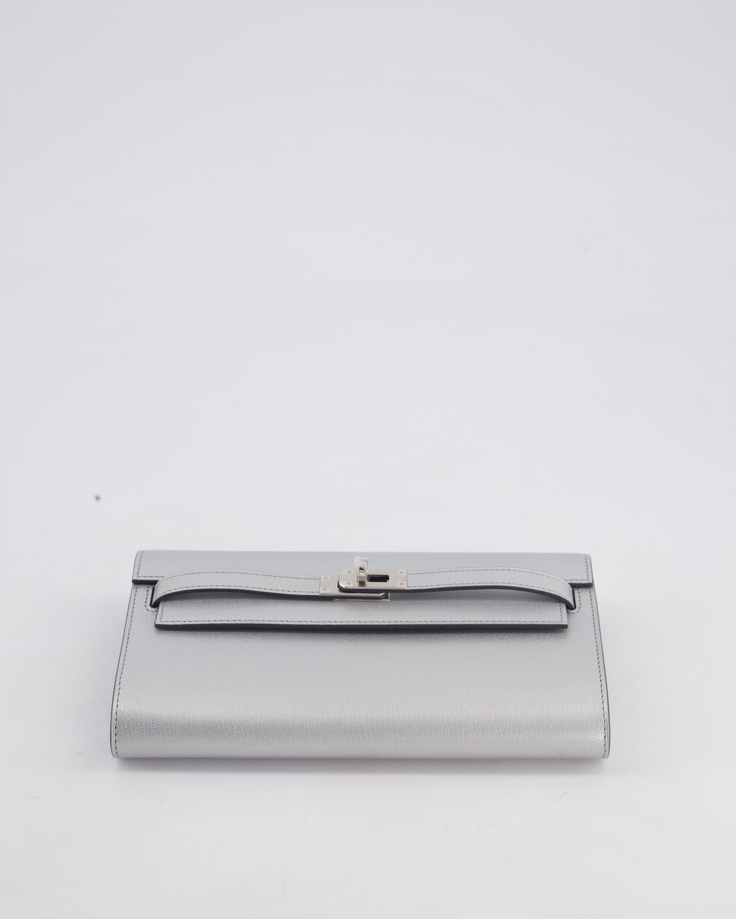 *SUPER RARE* Hermès Kelly To Go Bag in Argent Chevre Chamkila Leather with Palladium Hardware