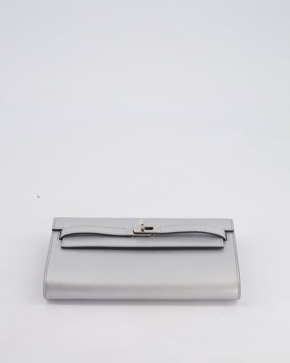 *SUPER RARE* Hermès Kelly To Go Bag in Argent Chevre Chamkila Leather with Palladium Hardware