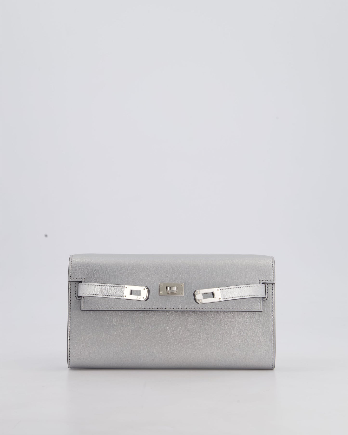 *SUPER RARE* Hermès Kelly To Go Bag in Argent Chevre Chamkila Leather with Palladium Hardware