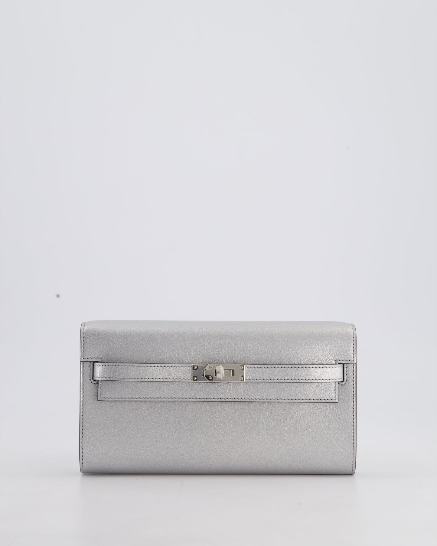 *SUPER RARE* Hermès Kelly To Go Bag in Argent Chevre Chamkila Leather with Palladium Hardware