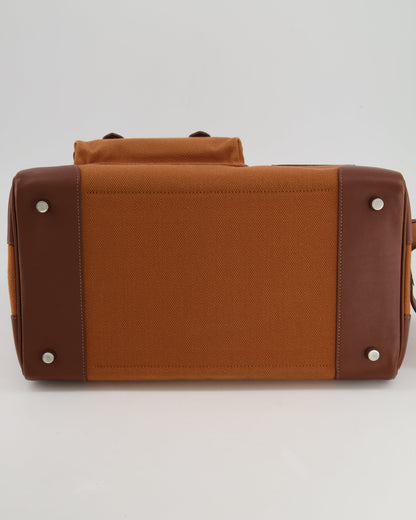 *RARE* Hermès Birkin Cargo 35cm Bag in Marron d'Inde Canvas and Swift Leather with Palladium Hardware