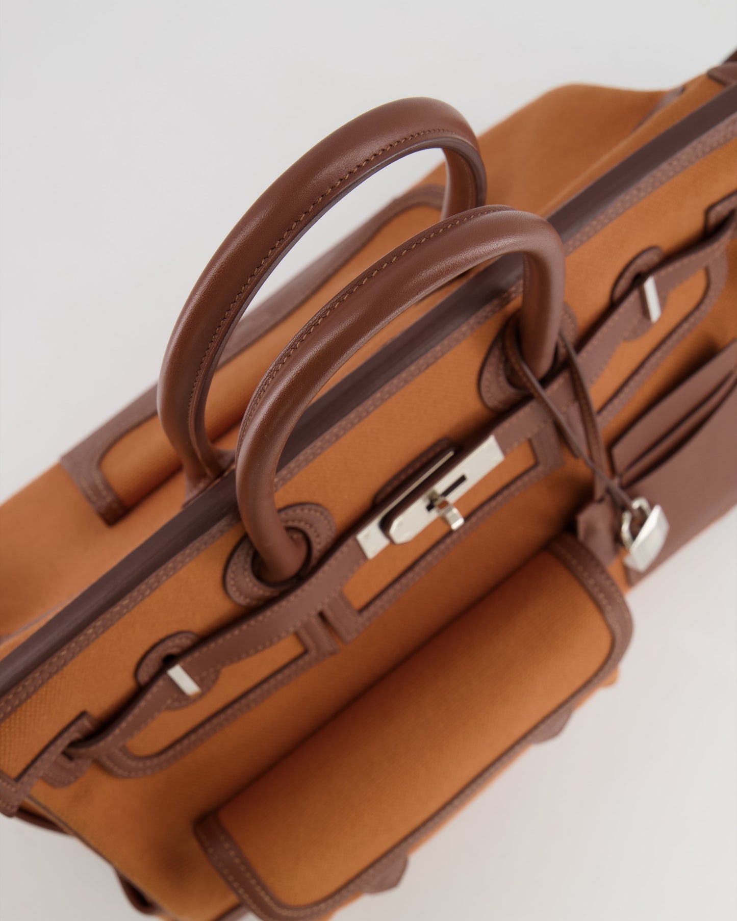 *RARE* Hermès Birkin Cargo 35cm Bag in Marron d'Inde Canvas and Swift Leather with Palladium Hardware