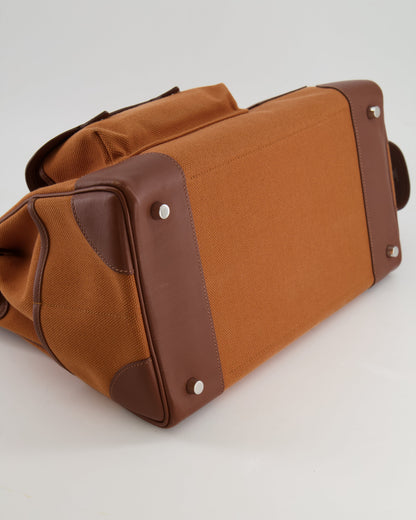 *RARE* Hermès Birkin Cargo 35cm Bag in Marron d'Inde Canvas and Swift Leather with Palladium Hardware