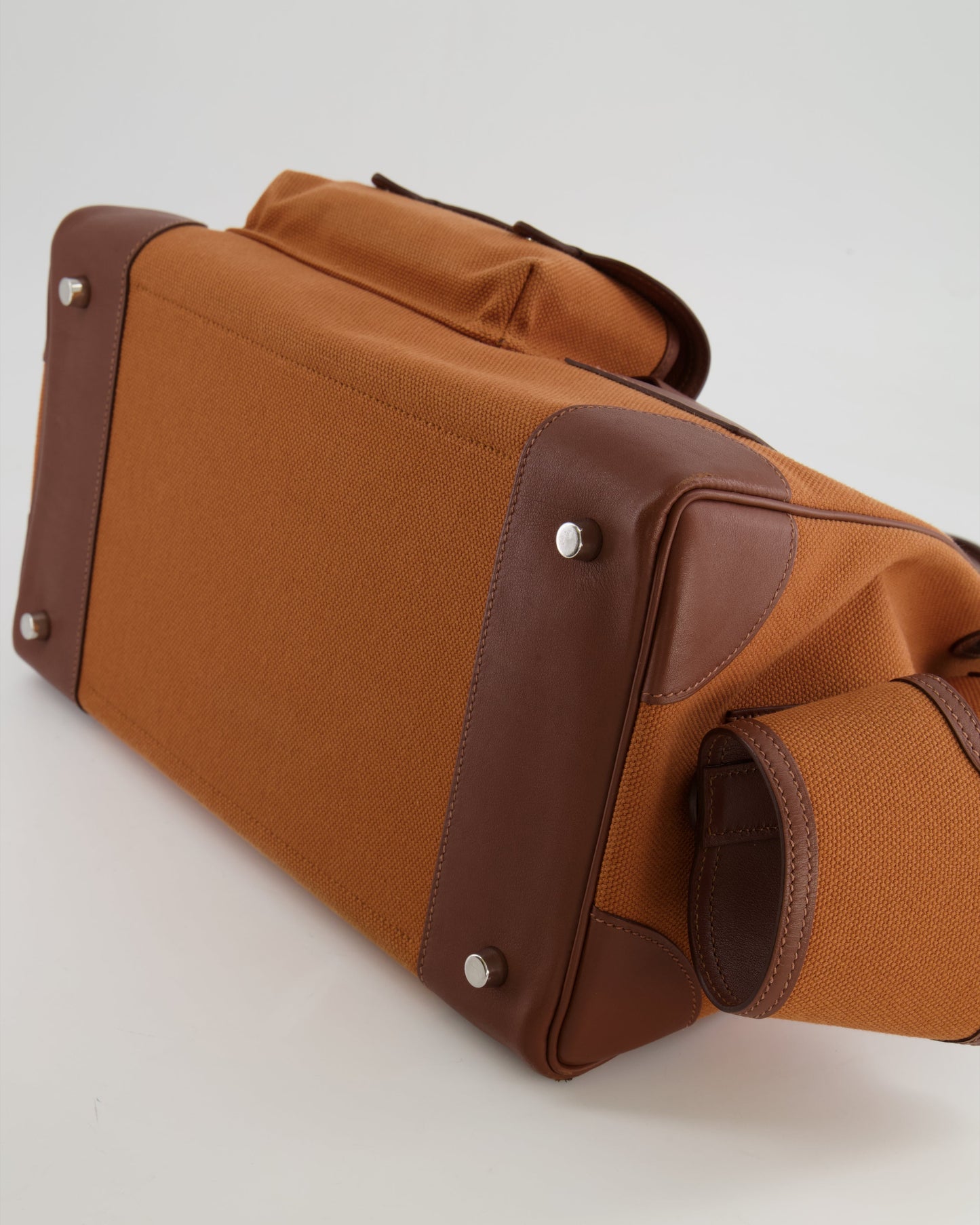 *RARE* Hermès Birkin Cargo 35cm Bag in Marron d'Inde Canvas and Swift Leather with Palladium Hardware