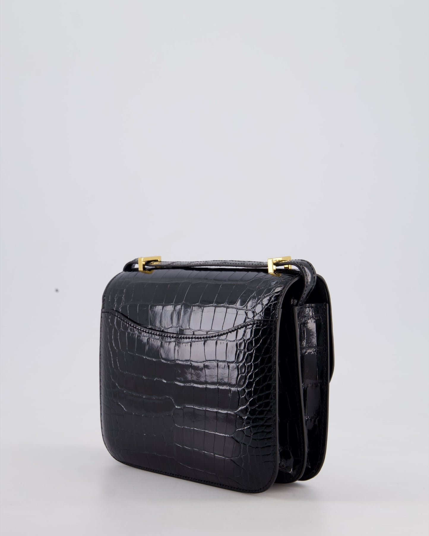 *STORE FRESH* Hermès Mini Constance 18cm Bag in Noir Shiny Alligator Mississippiensis Leather with Gold Hardware