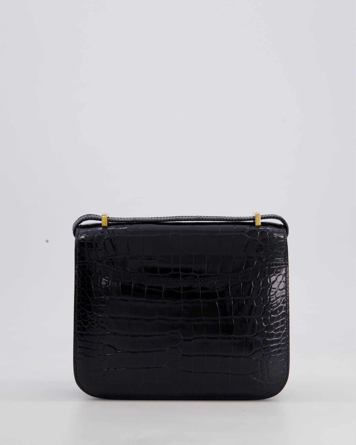 *STORE FRESH* Hermès Mini Constance 18cm Bag in Noir Shiny Alligator Mississippiensis Leather with Gold Hardware