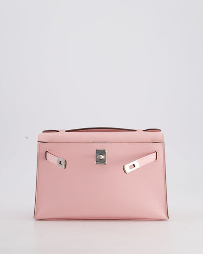 *HOT COLOUR* Hermès Mini Kelly Pochette Bag in Rose Sakura Swift Leather with Palladium Hardware