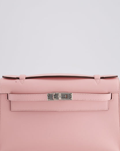 *HOT COLOUR* Hermès Mini Kelly Pochette Bag in Rose Sakura Swift Leather with Palladium Hardware
