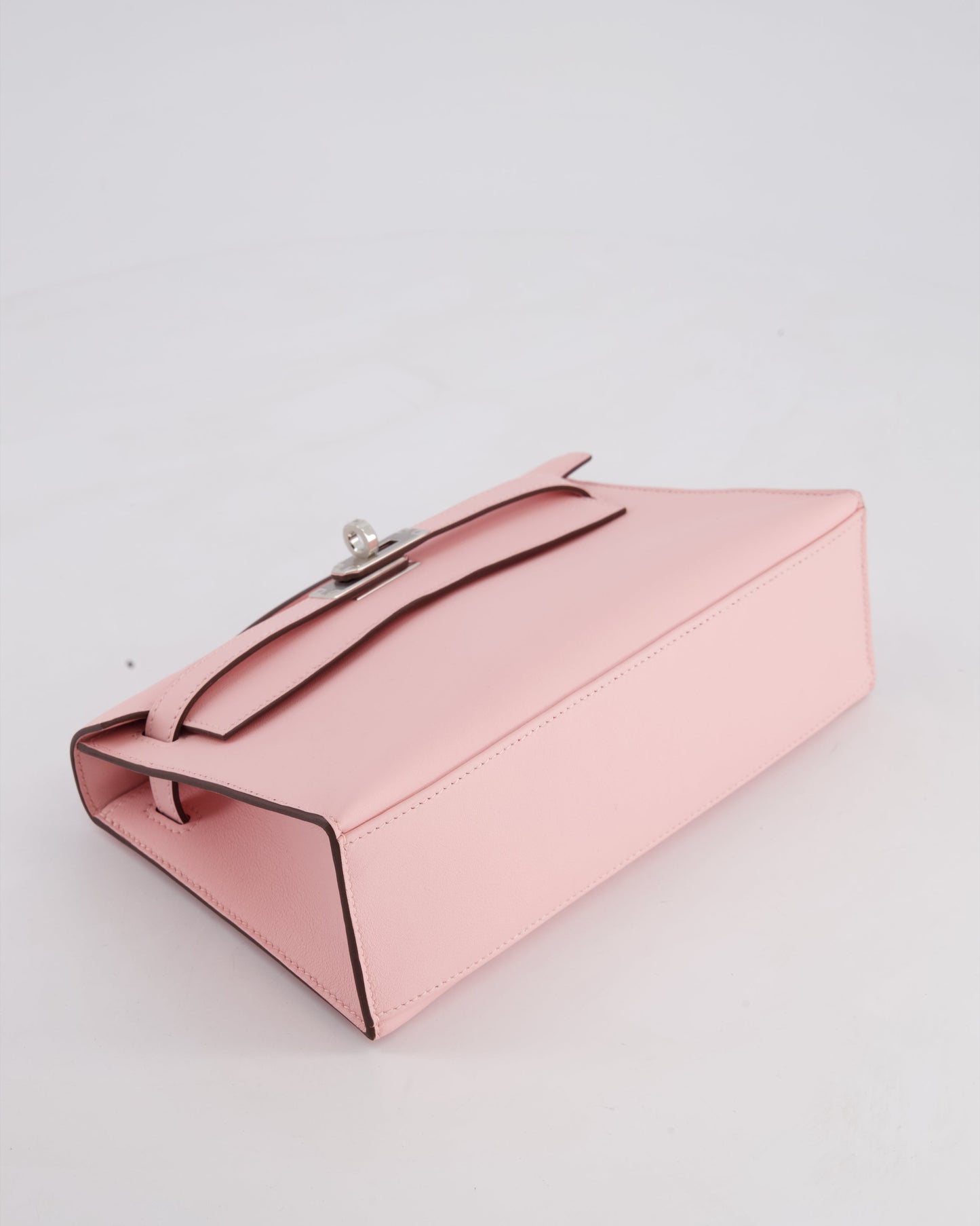 *HOT COLOUR* Hermès Mini Kelly Pochette Bag in Rose Sakura Swift Leather with Palladium Hardware