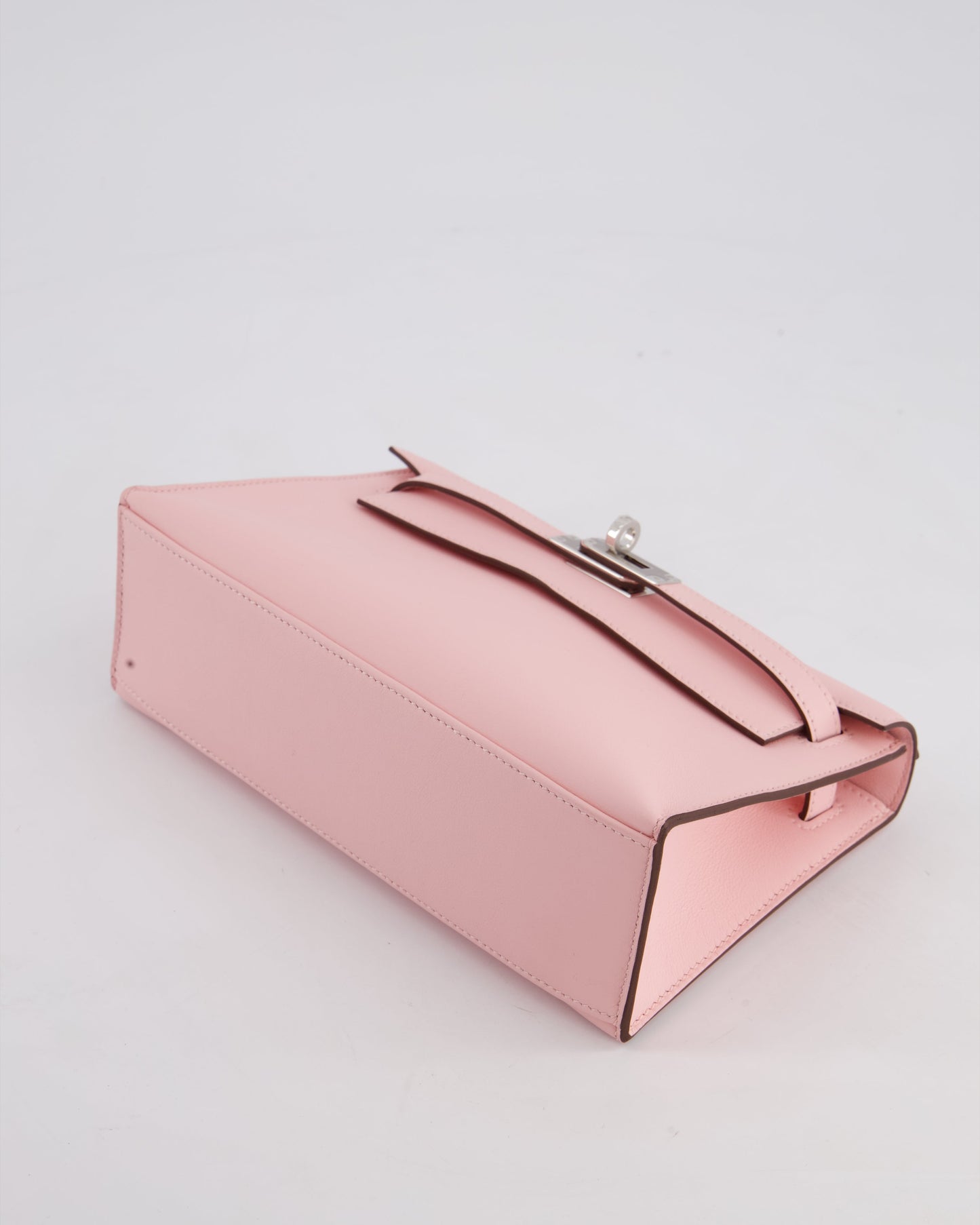 *HOT COLOUR* Hermès Mini Kelly Pochette Bag in Rose Sakura Swift Leather with Palladium Hardware