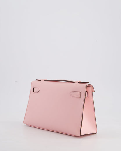 *HOT COLOUR* Hermès Mini Kelly Pochette Bag in Rose Sakura Swift Leather with Palladium Hardware
