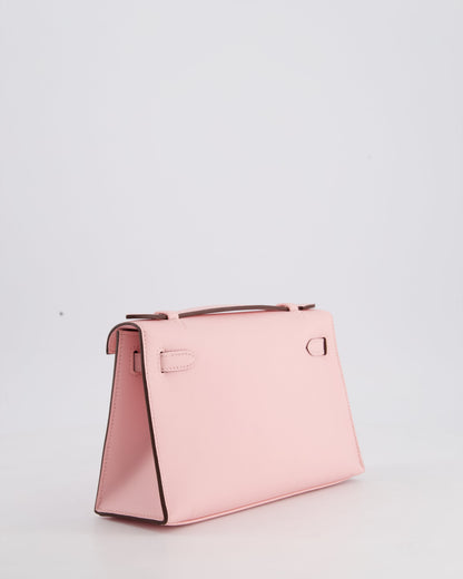 *HOT COLOUR* Hermès Mini Kelly Pochette Bag in Rose Sakura Swift Leather with Palladium Hardware