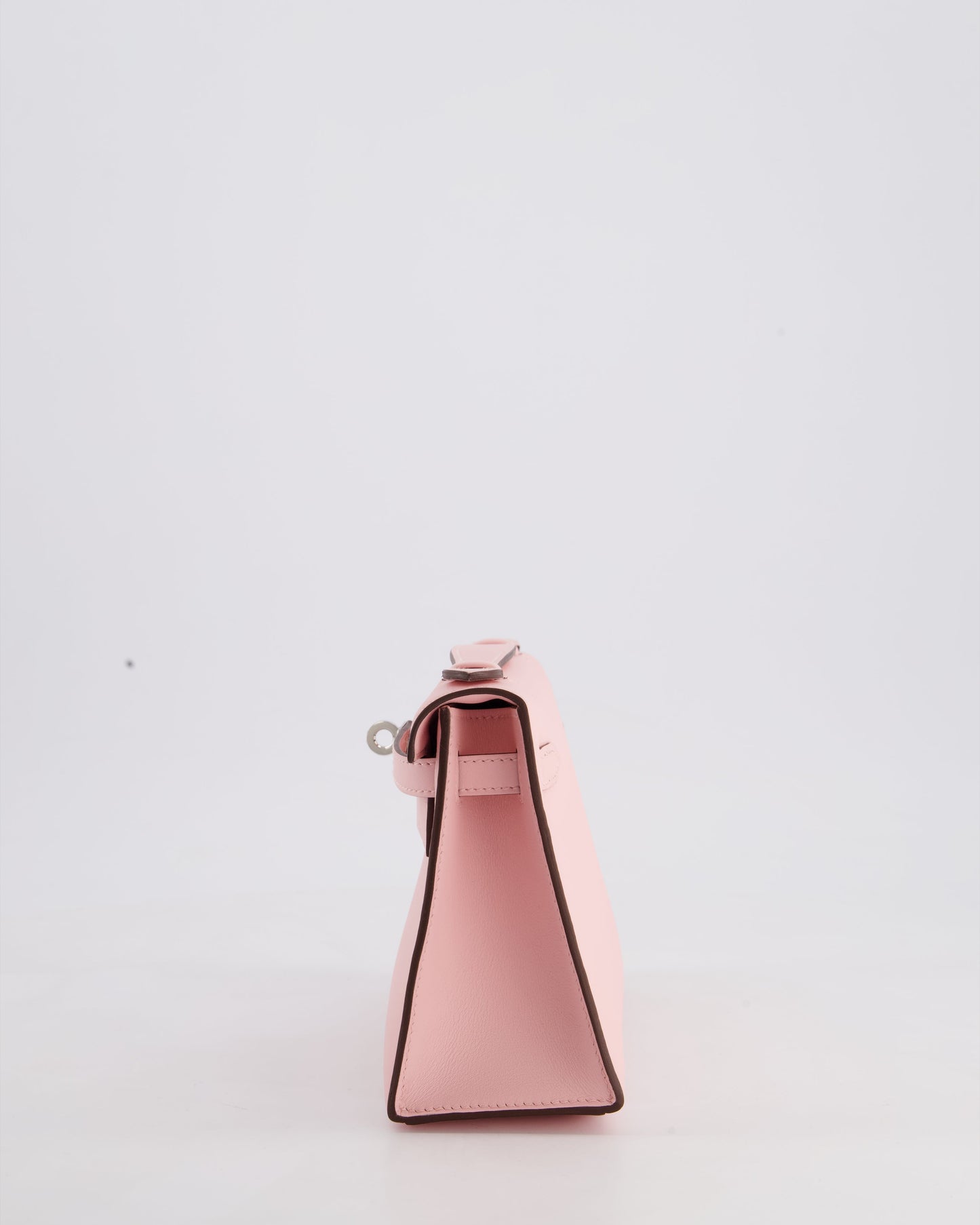 *HOT COLOUR* Hermès Mini Kelly Pochette Bag in Rose Sakura Swift Leather with Palladium Hardware