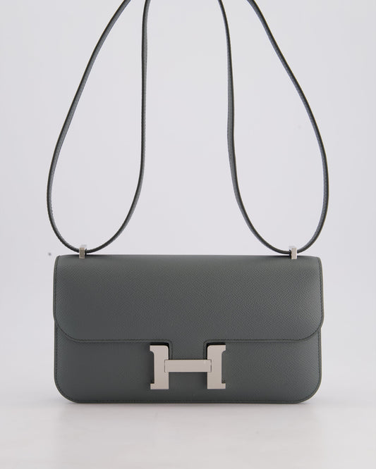 *NEW RELEASE* Hermès Constance 1-Elan Miroir Bag in Vert Amande Epsom Leather with Palladium Hardware