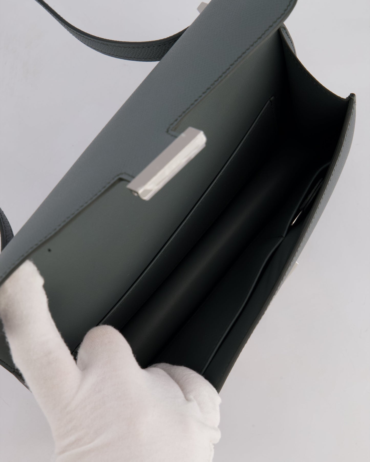 *NEW RELEASE* Hermès Constance 1-Elan Miroir Bag in Vert Amande Epsom Leather with Palladium Hardware