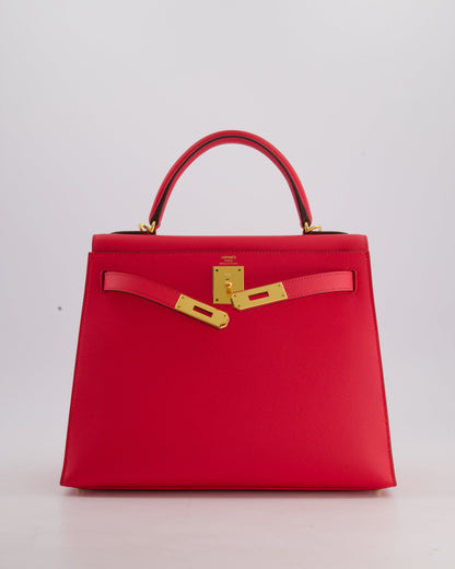 Hermès Kelly Bag 28cm Sellier in Rose Extreme Epsom Leather with Gold Hardware