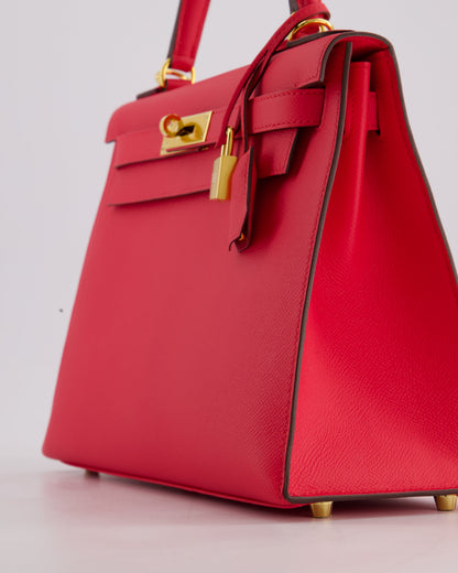 Hermès Kelly Bag 28cm Sellier in Rose Extreme Epsom Leather with Gold Hardware