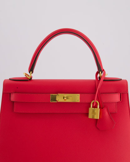 Hermès Kelly Bag 28cm Sellier in Rose Extreme Epsom Leather with Gold Hardware