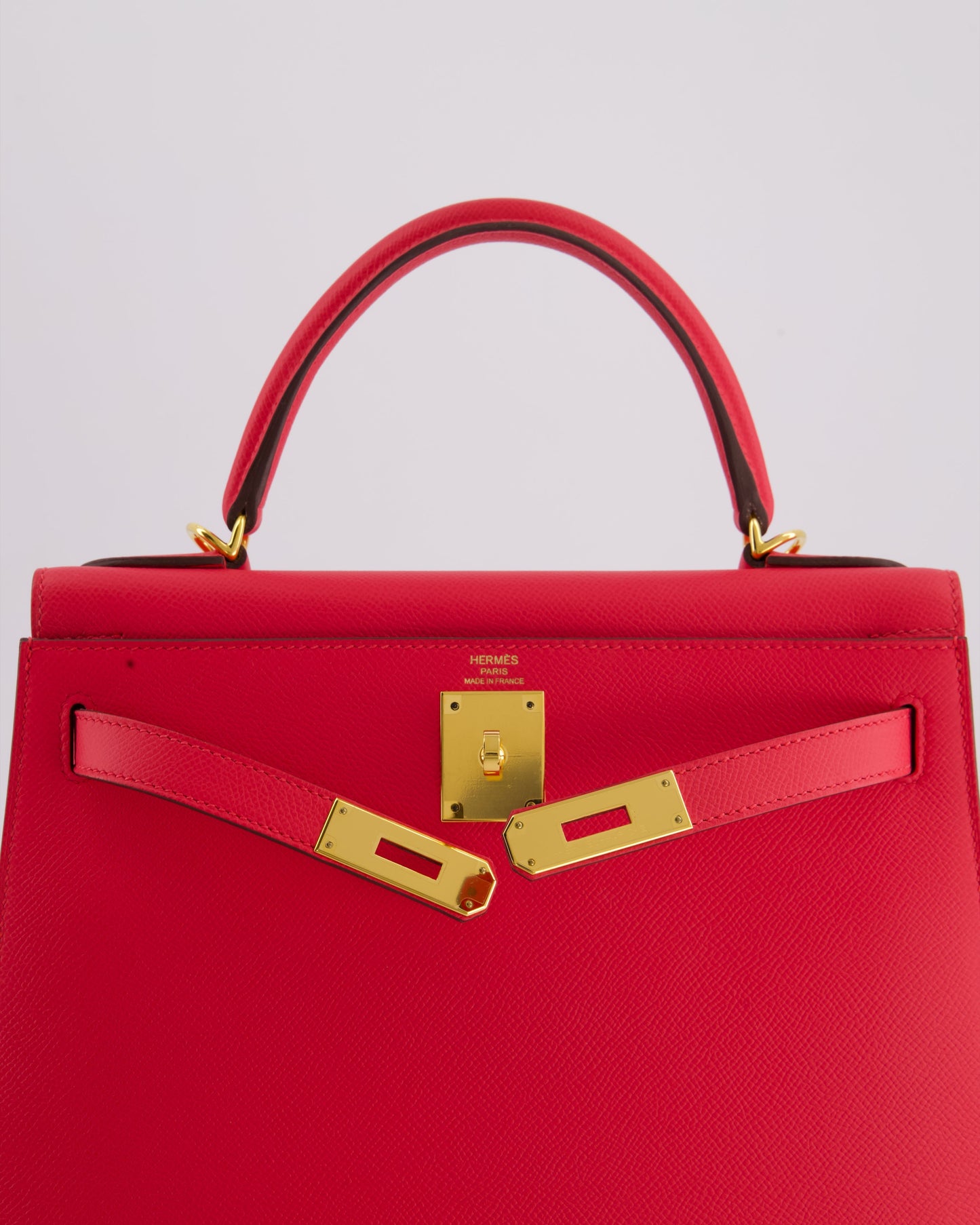 Hermès Kelly Bag 28cm Sellier in Rose Extreme Epsom Leather with Gold Hardware