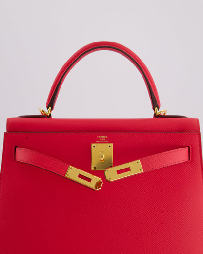 Hermès Kelly Bag 28cm Sellier in Rose Extreme Epsom Leather with Gold Hardware