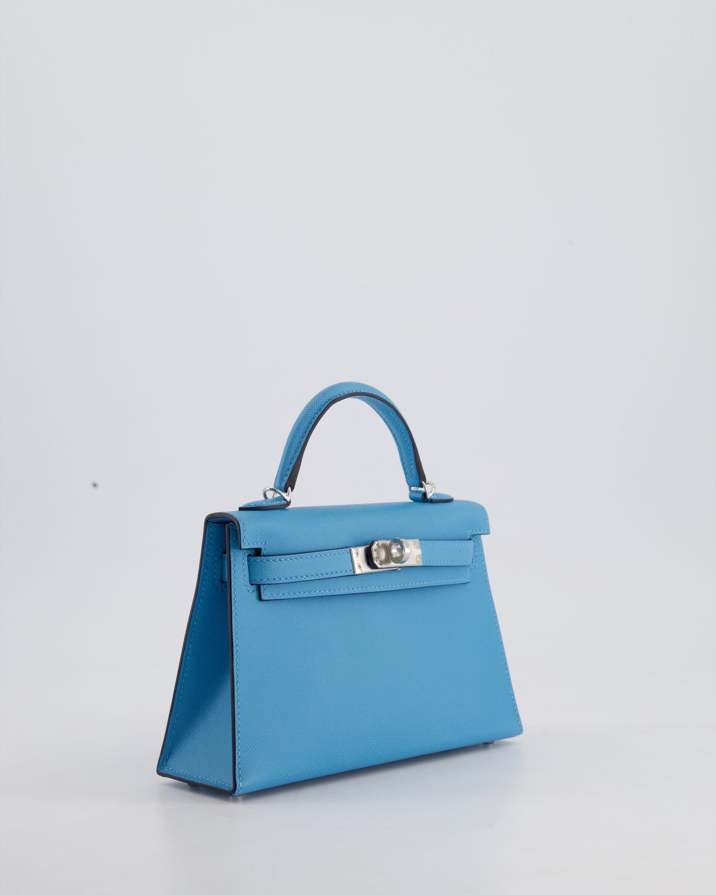*HOT* Hermès Mini Kelly II 20cm in Bleu Du Nord Madame Leather with Palladium Hardware