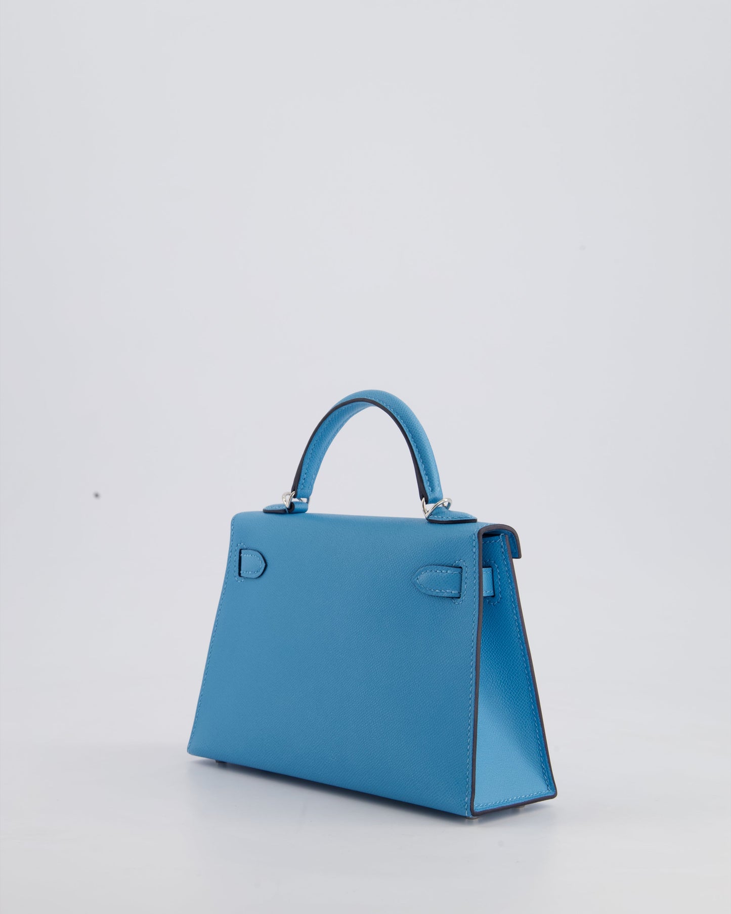 *HOT* Hermès Mini Kelly II 20cm in Bleu Du Nord Madame Leather with Palladium Hardware