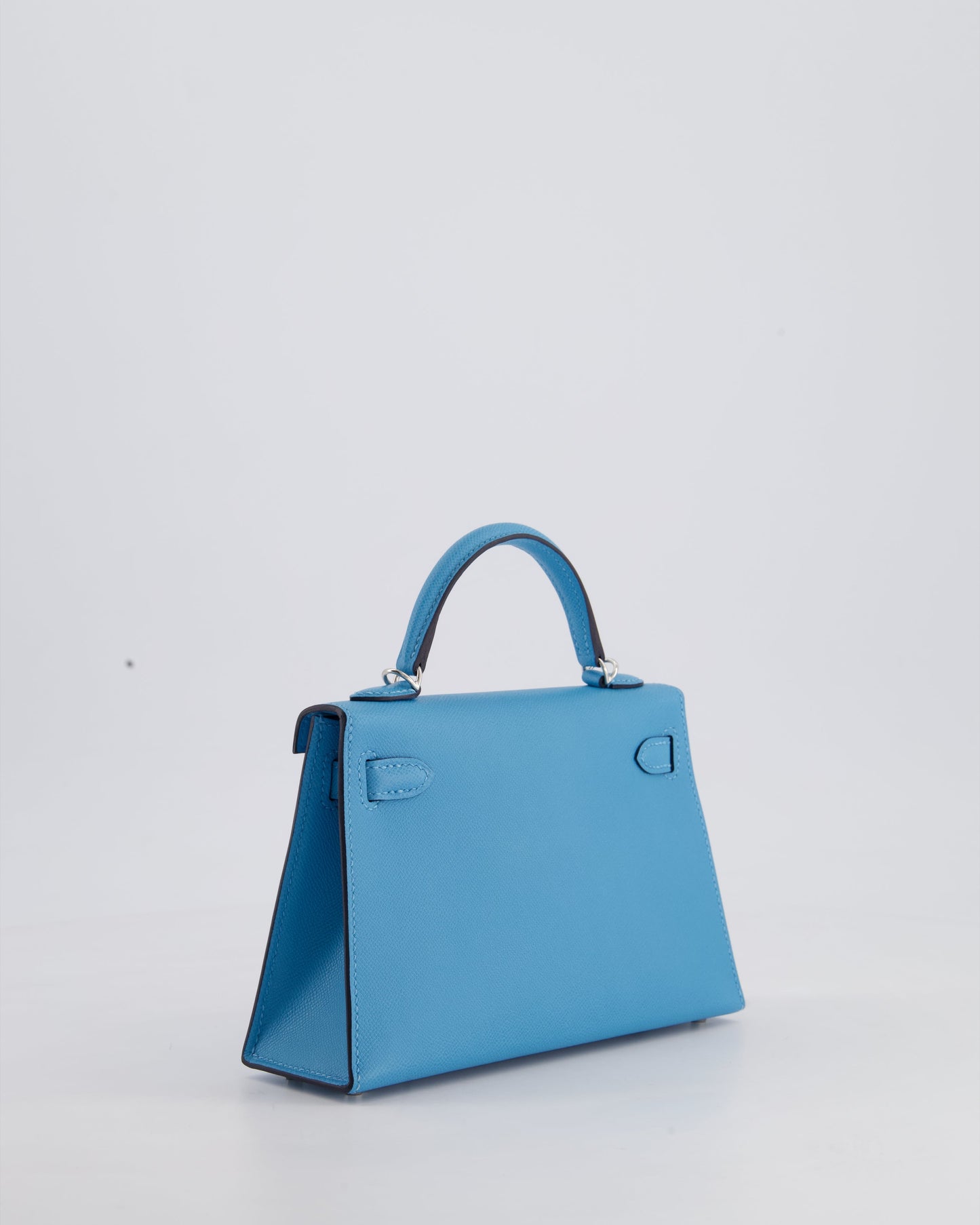 *HOT* Hermès Mini Kelly II 20cm in Bleu Du Nord Madame Leather with Palladium Hardware