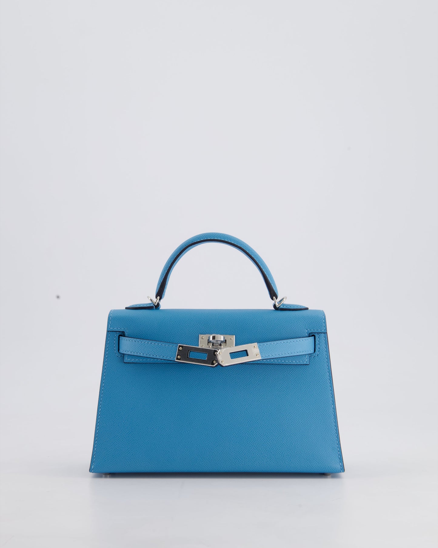 *HOT* Hermès Mini Kelly II 20cm in Bleu Du Nord Madame Leather with Palladium Hardware