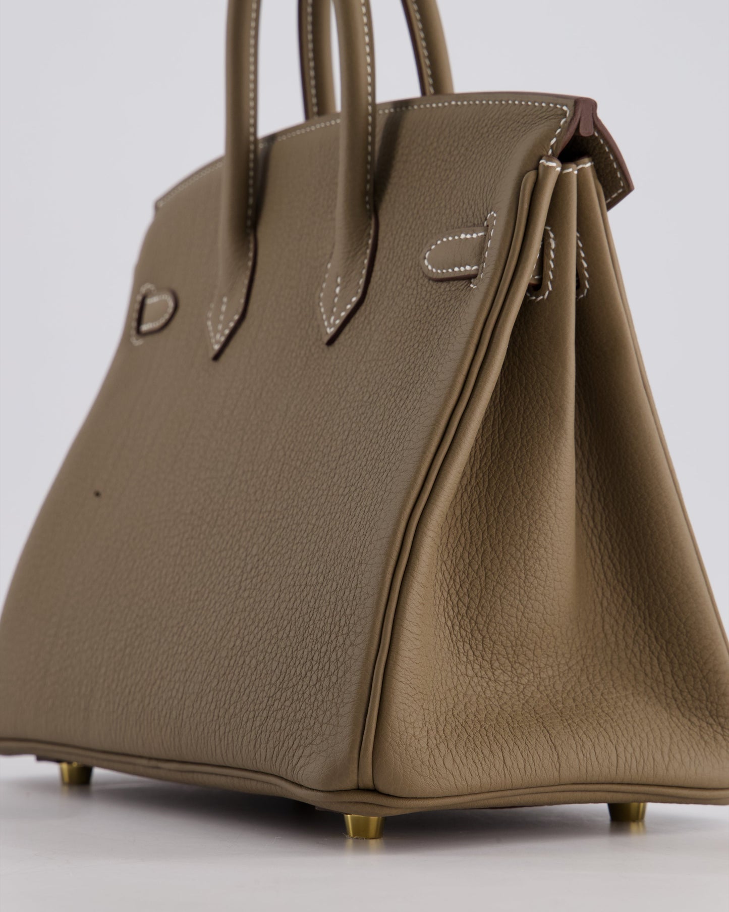 Hermès Birkin Retourne 25cm Bag in Etoupe Togo Leather with Gold Hardware