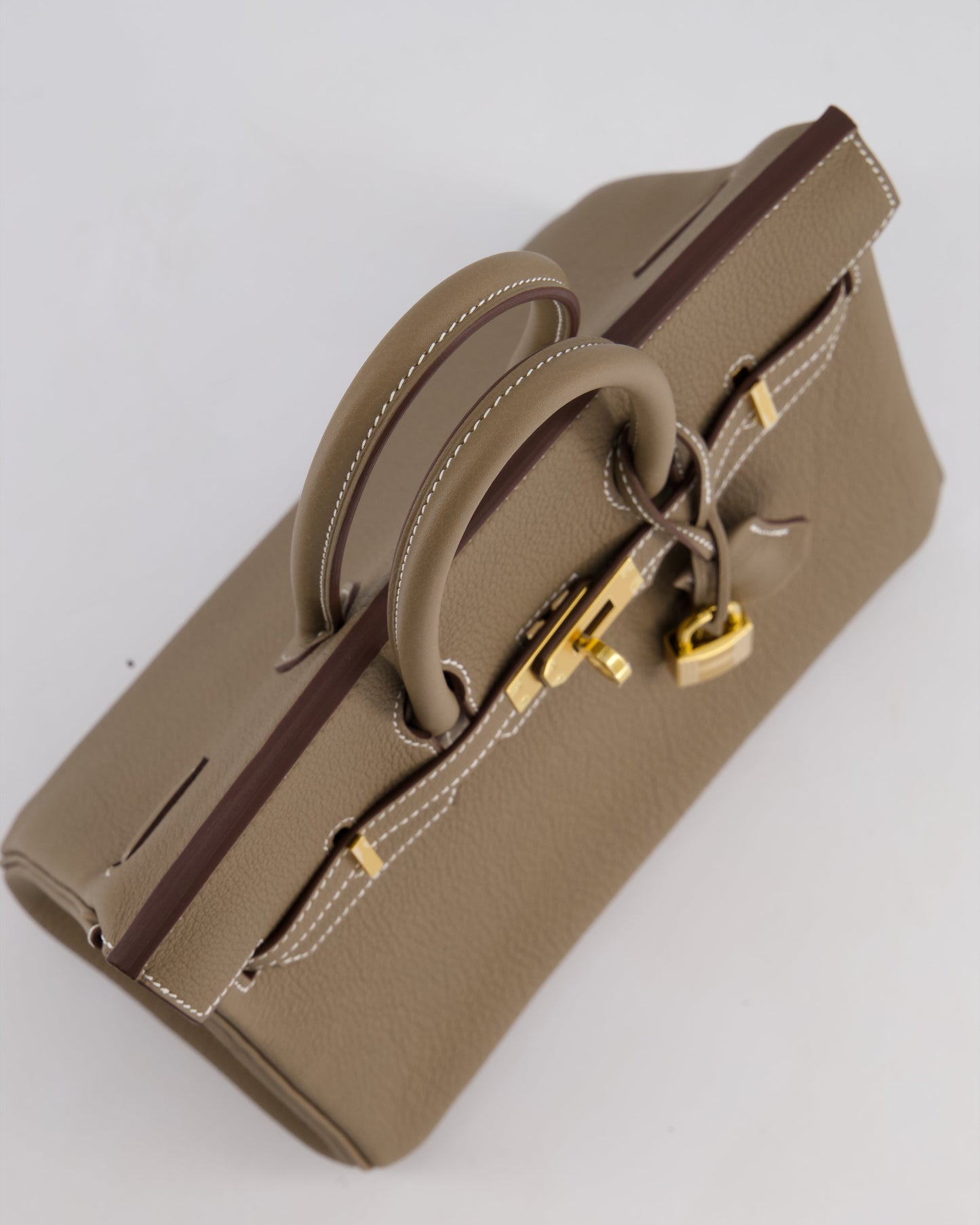 Hermès Birkin Retourne 25cm Bag in Etoupe Togo Leather with Gold Hardware