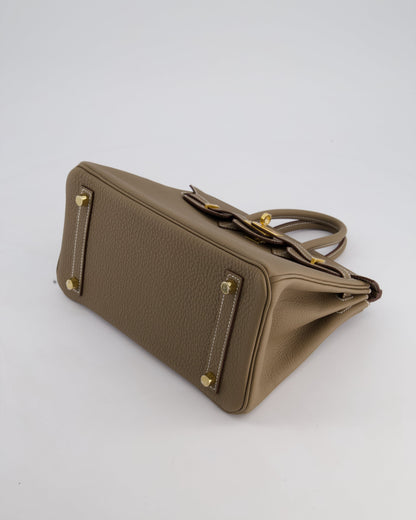 Hermès Birkin Retourne 25cm Bag in Etoupe Togo Leather with Gold Hardware